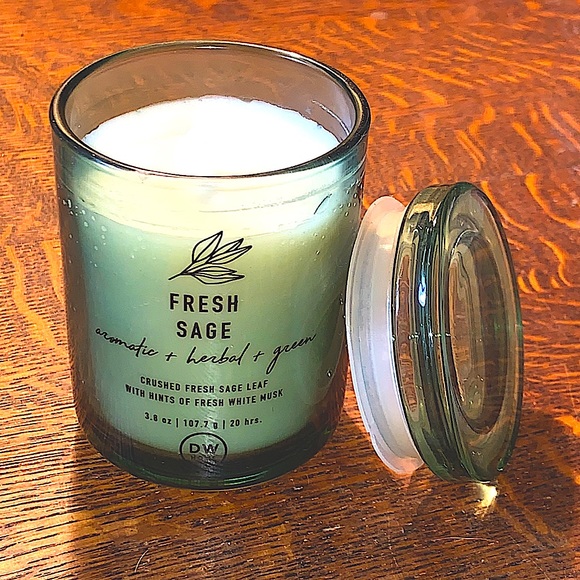 DW HOME CANDLE FRESH SAGE RICHLY SCENTED NEW WHITE MUSK NEW MINI - Picture 2 of 3